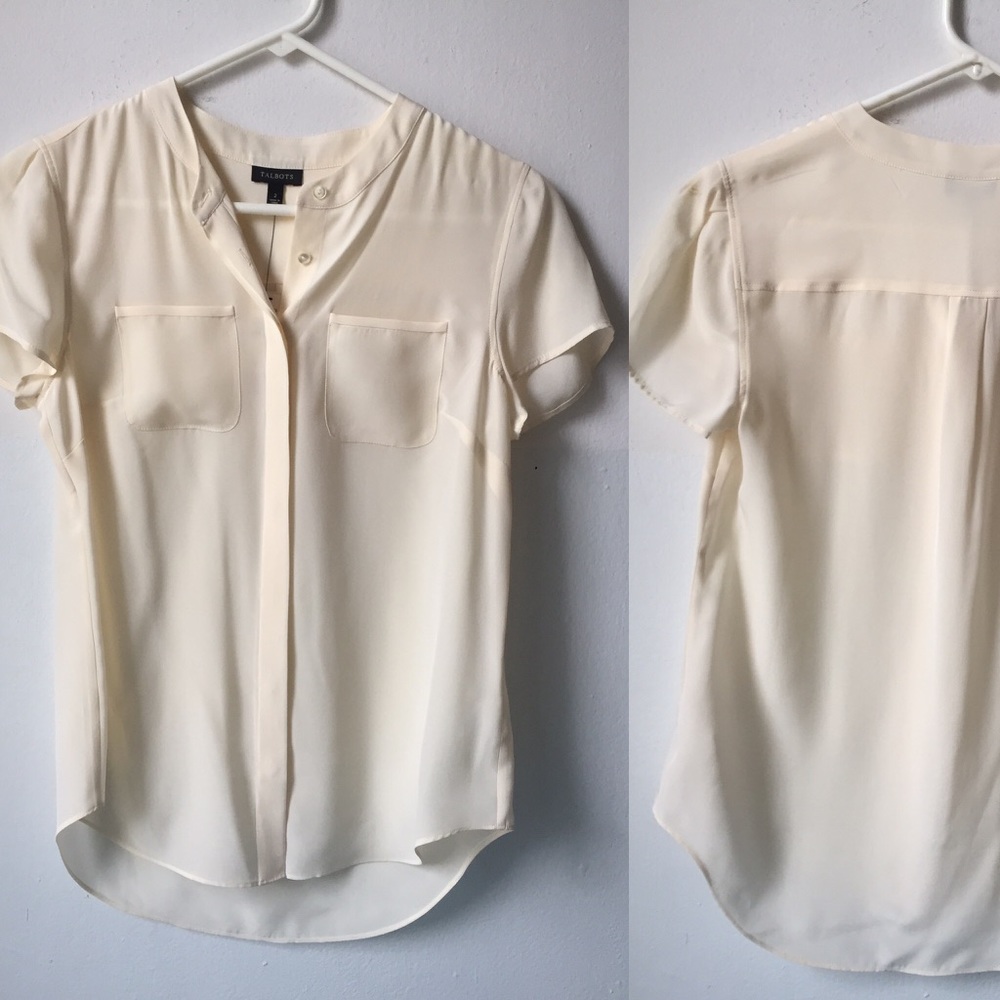 Talbots silk camp shirt